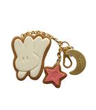 キューポット Q-POT × セーラームーン うさぎドリームシュガークッキーバッグチャーム キーホルダー 茶 ブラウン 白 ホワイト /SS ■OS