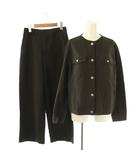 ヒューマンウーマン HUMAN WOMAN 23AW ストレッチエアリードットコート ジャケット セットアップ 上下 パンツ M SS グレー /AT ■OS