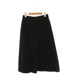 ヒューマンウーマン HUMAN WOMAN 23AW ライトモールスキンスカート フレア ミモレ ロング S 黒 ブラック /AT ■OS