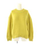 ヒューマンウーマン HUMAN WOMAN 24SS 編地コンビニットプルオーバー セーター 長袖 M 黄緑 ライトグリーン /AT ■OS