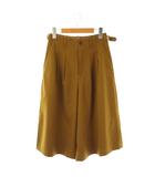 ヒューマンウーマン HUMAN WOMAN TWウォッシャブルスカーチョ ガウチョパンツ タック S 茶 ブラウン /AT ■OS