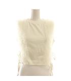 スナイデル SNIDEL 24AW ノースリチュールカットTOPS トップス フリル F ホワイト /HK ■OS