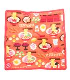  ラブラリーバイフェイラー LOVERARY BY FEILER ラーメンイッチョウ タオルハンカチ ハンドタオル 総柄 オレンジ 赤 レッド /GV