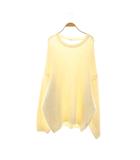  ローレン louren アルパカ ウール混 ニット セーター チュニック丈 アイボリー /AT ■OS