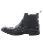 チャーチ church's KETSBY MET スタッズ チェルシーブーツ ショート 36 黒 ブラック /SR