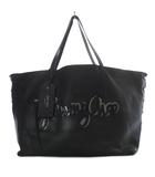 ジミーチュウ JIMMY CHOO トートバッグ ショルダーバッグ ロゴデザイン レザー ブラック /YO7 ■SH ■OH