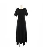 プラステ PLST 23SS ジャージーワンピース ロング 半袖 M ブラック /HK ■OS