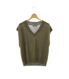 マーガレットハウエル MARGARET HOWELL 25SS LINEN COTTON SILK ニットベスト リネン 2 カーキ /HK ■OS