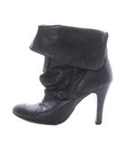 アンテプリマ ANTEPRIMA ベルトデザイン ヒールブーツ ショートブーツ レザー 22.5cm 黒 ブラック /SR