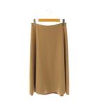 エムプルミエ ブラック M-Premier BLACK フレアスカート ひざ丈 38 ベージュ /DF ■OS