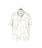  ハナカザリ hanakazari 総柄ポロシャツ 44 ホワイト /HK ■OS ■AD