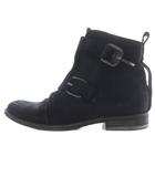 サルトル SARTORE スエード ベルテッド ショートブーツ 36 黒 ブラック /SR