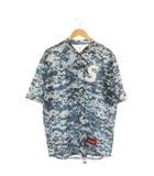 シュプリーム SUPREME 25SS S Logo Baseball Henley Digi Camo シャツ 半袖 L グレー マルチカラー Sロゴ デジタルカモ デジタル迷彩 /DF ■OS