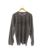 ステューシー STUSSY Raglan Thermal サーマル カットソー ワッフル ロゴ L チャコール /CX ■OS