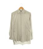  マーティーアンドサンズ MAATEE&SONS 25SS LYAN SILK チェック シャツ 長袖 2 白 ホワイト 青 ブルー /AT ■OS