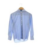 フィナモレ finamore ギンガムチェックシャツ 長袖 S ブルー /HK ■OS