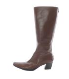 ネブローニ Nebuloni レザー ロングブーツ ハイヒール 36.5 茶色 ブラウン /SR