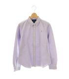 キッズ ロゴ刺繍 長袖 ボタンダウンシャツ 16 160/84 ラベンダー /ES ■OS