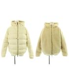 モンクレール MONCLER KOLIMA GIUBBOTTO ボア ナイロン リバーシブルダウンジャケット アウター ジップアップ 1 アイボリー /NR ■OS