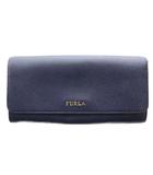 フルラ FURLA ロゴデザイン長財布 紺 ネイビー /SS ■OS