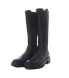 アクアズーラ AQUAZZURA Deuxieme Classe取り扱い CROSBY CHELSEA BOOT FLAT サイドゴアブーツ ロング ローヒール レザー 36 ブラック /YO2