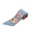 エルメス HERMES 25SS ブリッド・ドゥ・ガラ・アン・フルール&アイライナー ツイリー スカーフ シルク 花柄 ライトブルー /MI ■OS