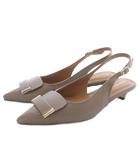 ルーニィ LOUNIE バックストラップ ミュールパンプス ポインテッドトゥ レザー 40 茶色 ブラウン /SR