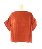 フォグリネンワーク fog linen work 半袖トップス カットソー リネン ブラウン /HK ■OS