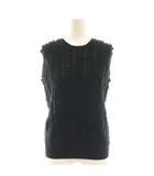 イエナ IENA 23AW フリンジノースリーブニット 黒 ブラック /DF ■OS