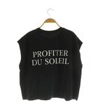 イエナ IENA 24SS PROFITER DU SOLEIL ロゴTシャツ カットソー ノースリーブ バックプリント ブラック /MY ■OS