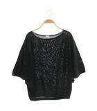 イエナ IENA 24SS コットンギマ フレアスリーブプルオーバー サマーニット セーター 五分袖 ブラック /ES ■OS