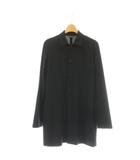 ワイズ Y's ロングジャケット ステンカラージャケット ウール 黒 ブラック /DF ■OS
