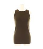ミューズ ドゥーズィエム クラス MUSE de Deuxieme Classe Diner B リブニット タンクトップ ノースリーブ ブラウン /HK ■OS
