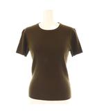 ミューズ ドゥーズィエム クラス MUSE de Deuxieme Classe Diner B リブニットT トップス カットソー 半袖 ブラウン /HK ■OS