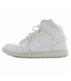 ナイキ NIKE Air Jordan 1 Mid Triple White エアジョーダン1 ミッド トリプルホワイト スニーカー ハイカット 25cm 白 ホワイト DV0991-111 /SR