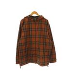 ステューシー STUSSY チェックジップアップパーカー XL ブラウン マルチカラー /DO ■OS