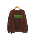ステューシー STUSSY ロゴ 裏起毛 スウェット トレーナー L ブラウン グリーン /DF ■OS