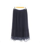 ヒューマンウーマン HUMAN WOMAN プリーツスカート ロング M ネイビー /HK ■OS