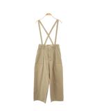 ヒューマンウーマン HUMAN WOMAN コットン ワイドパンツ サスペンダー付き M ベージュ /HK ■OS