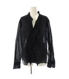 ギャルリーヴィー GALERIE VIE トゥモローランド 24SS インドコットンフリルシャツ F ブラック /DO ■OS