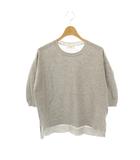 イエナ IENA 24AW LEVITA コットンショートスリーブプルオーバー ニット カットソー グレー /DO ■OS