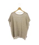 イエナ IENA pasha リネンコットン片畦ノースリーブプルオーバー ニット カットソー グレージュ /DO ■OS