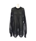 ヴェルメイユ パー イエナ VERMEIL par iena リリヤーンメッシュ ニットプルオーバー セーター チュニック丈 ブラック /ES ■OS