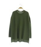 アストラット ASTRAET GARA クルーネック ロングTシャツ 長袖 鹿の子 オーバーサイズ F オリーブ /MY ■OS