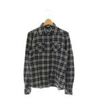 バーバリーブルーレーベル BURBERRY BLUE LABEL チェックネルシャツ 38 ネイビー アイボリー ライトブルー /DO ■OS