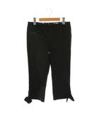 バーバリーブルーレーベル BURBERRY BLUE LABEL 裾リボン クロップドパンツ ストレートパンツ 38 黒 ブラック /AT ■OS