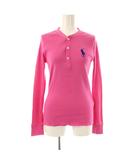 ラルフローレン RALPH LAUREN ヘンリーネックリブカットソー プルオーバー M ピンク /CX ■OS