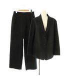 マーガレットハウエル MARGARET HOWELL FOX BROTHERS パンツスーツ セットアップ テーラードジャケット 1 ブラック /HK ■OS