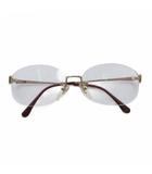 イヴサンローラン YVES SAINT LAURENT メガネ 眼鏡 ロゴ 度入り 55□15 130 クリア 赤 レッド /SR ■OH