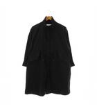 ユナイテッドアローズ UNITED ARROWS P GABA スタンドカラー モッズコート ロング 36 黒 ブラック /AT ■OS